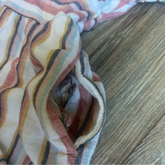 American Eagle Outfitters Multicolor Linen Blend Striped Jumpsuit S - Picture 8 of 10